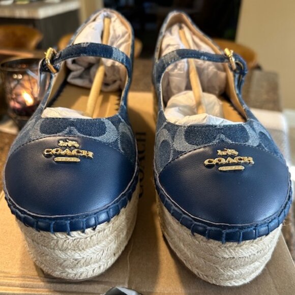Coach Carmela Espadrille In Signature Denim - Picture 4 of 10